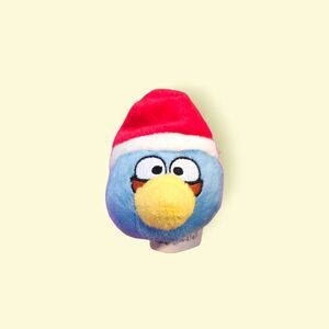 Angry Birds plush in santa hat